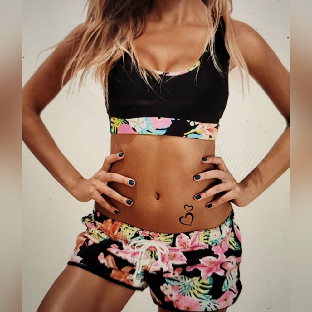 NWT ATHLETIC SWIM SET YOGA EXERCISE GYM WORK OUT VOLLEY BALL XS